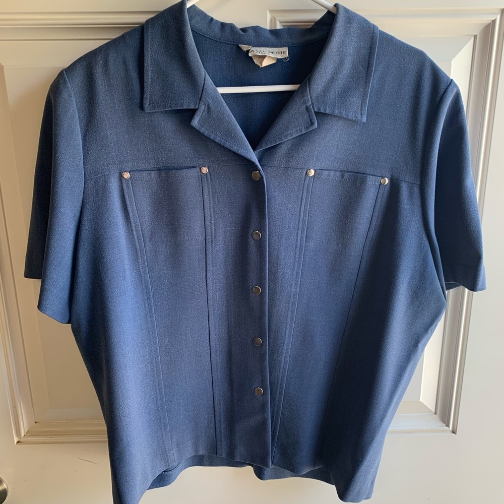 Lana Lee Petite Blue Blouse
